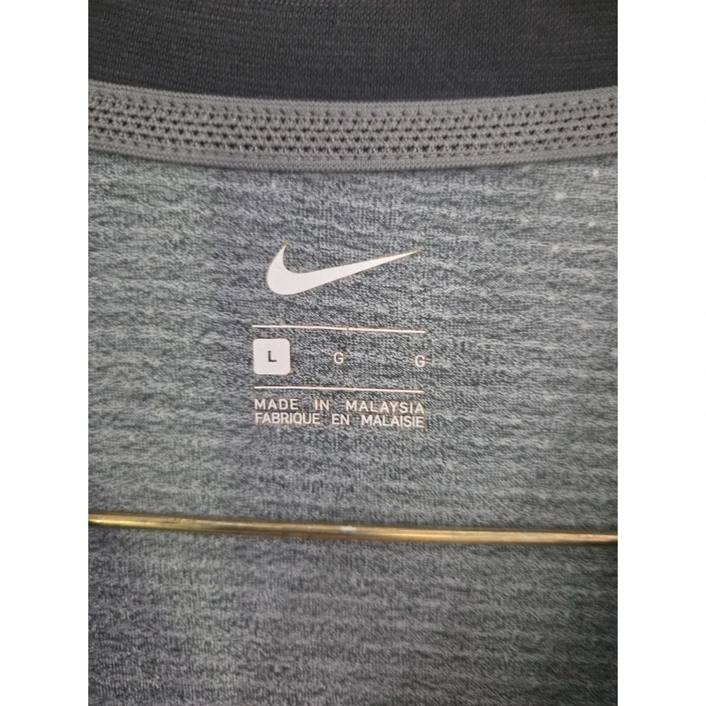 Nike Training Long Sleeve T-Shirt CI4546 Grey/Dark Grey Size Large Athletic